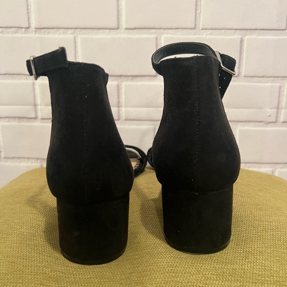 SUGAR women Ankle Strap black suede sandals /size 8.5 - Picture 3 of 6